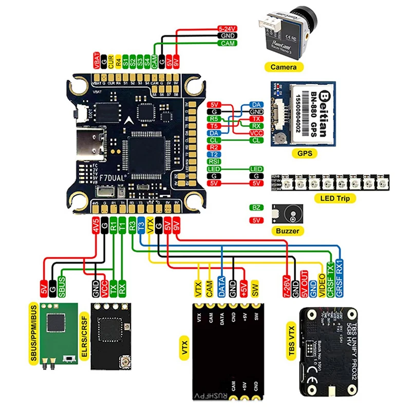Controlador de vôo AOCODA-RC F - Betaflight Fc F7 avaliação e preço